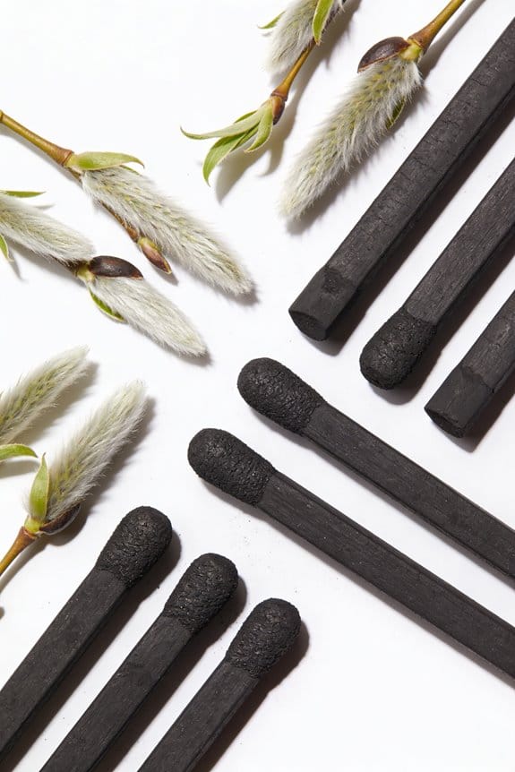 comparing wood and charcoal