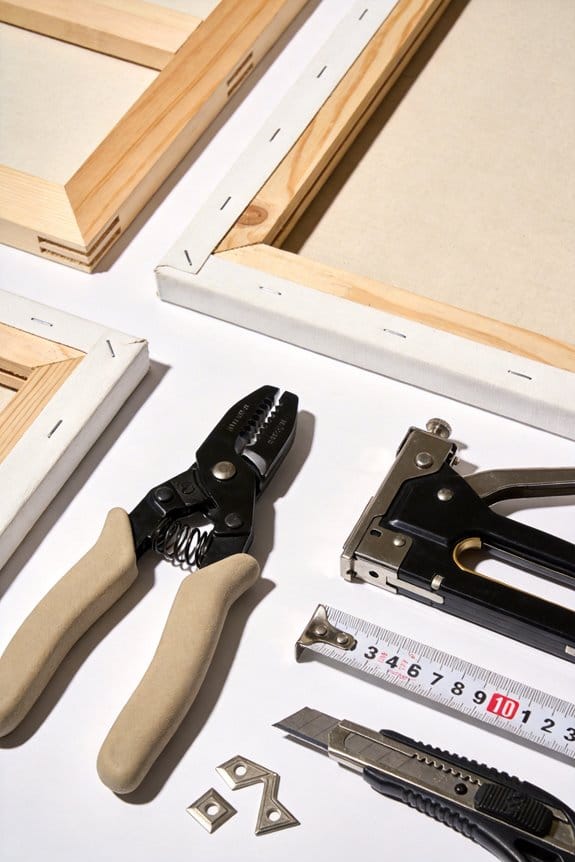 essential canvas stretching tools