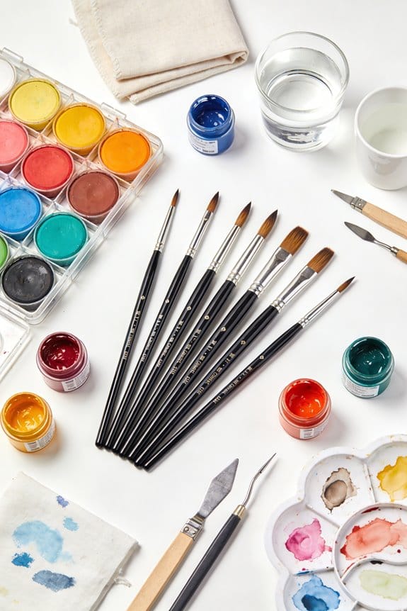 essential round tip brushes