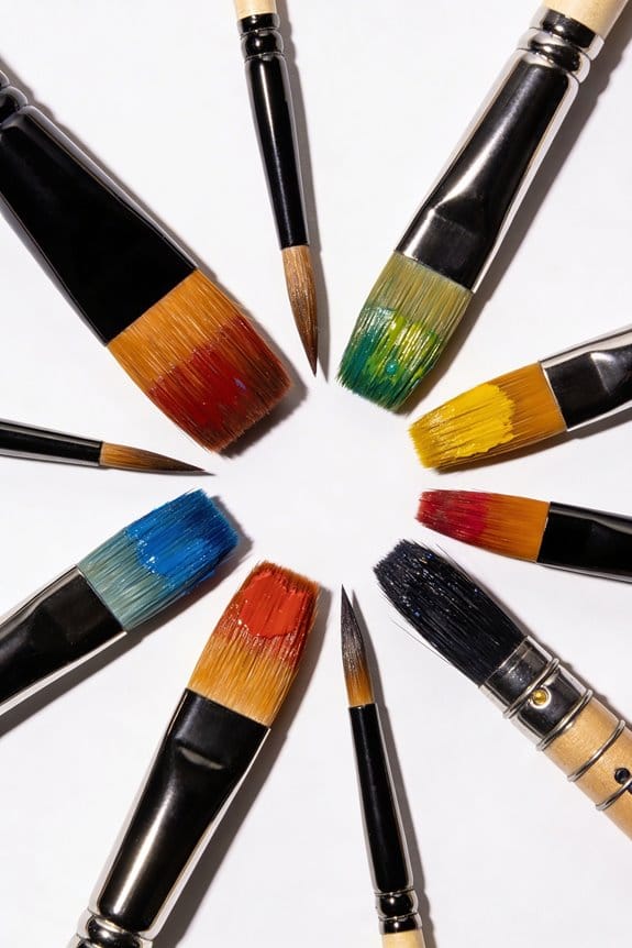 essential synthetic paint brushes