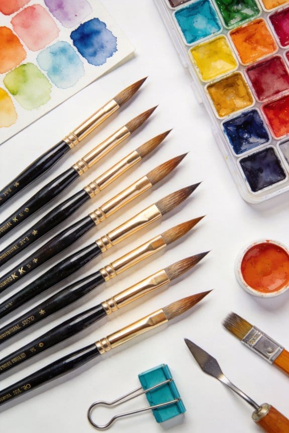 essential watercolor brush collection