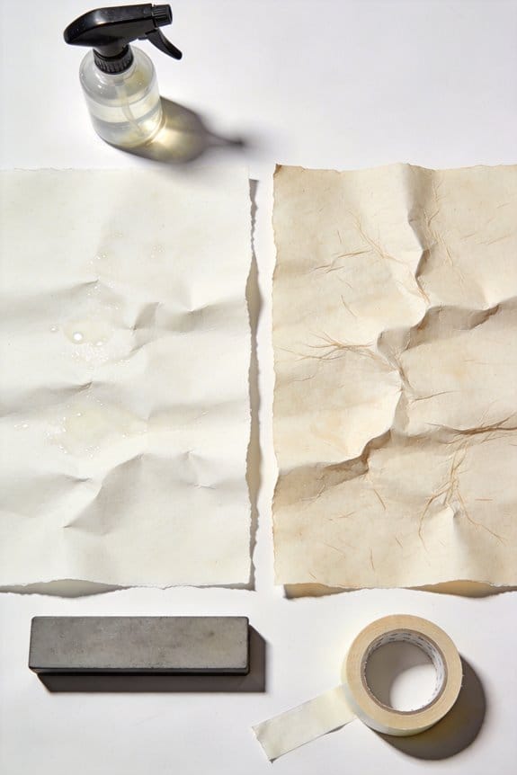 flattening buckled watercolor paper