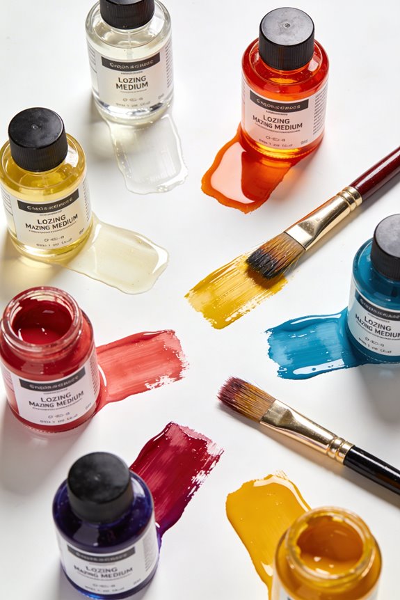 glazing medium enhances transparency