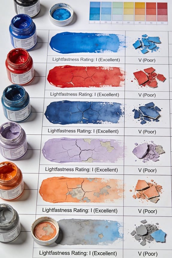 light exposure causes paint fading