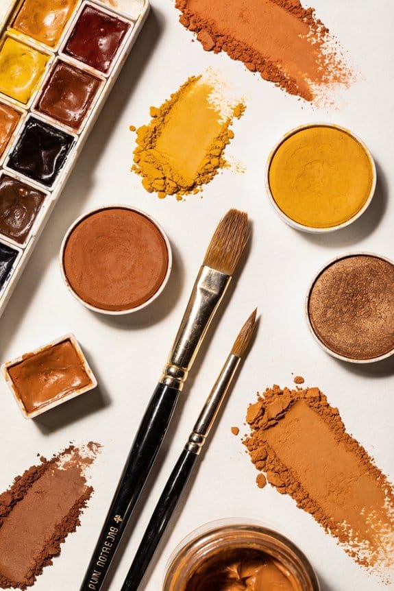 ochres siennas earthy pigments