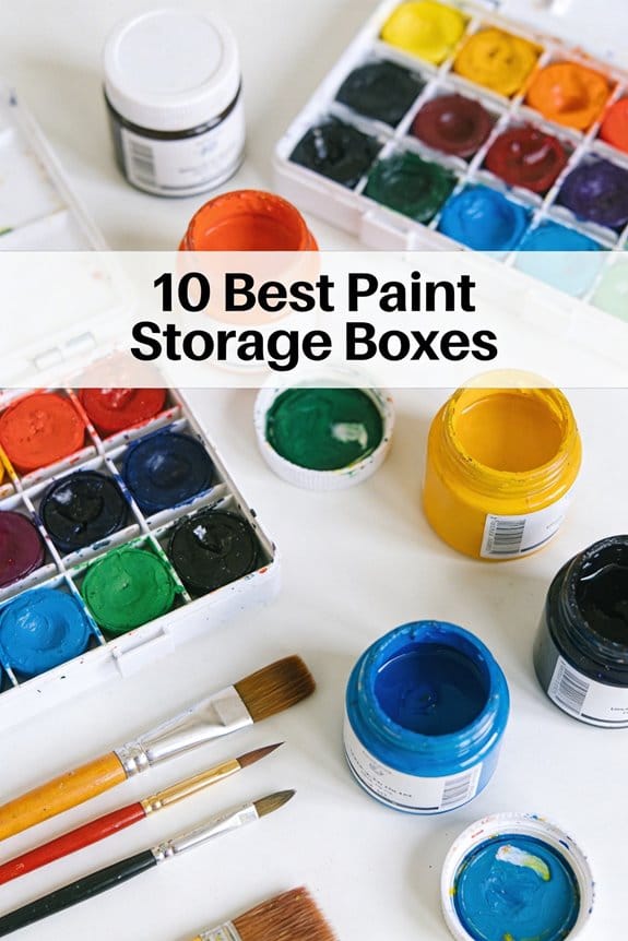 organized paint supply storage