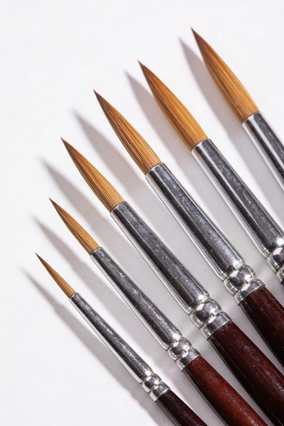precision painting with round brushes