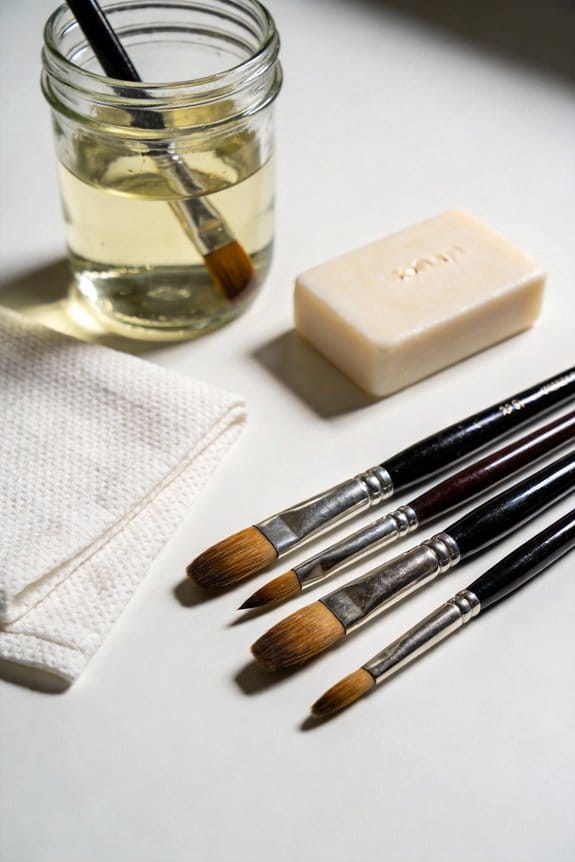 How to Properly Clean Oil Paint From Sable Brushes Without Damage 1 proper brush cleaning essentials