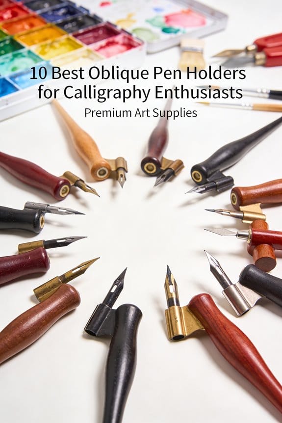 top oblique pen holders