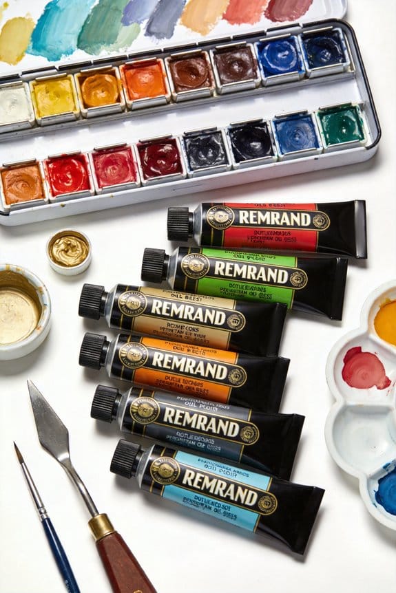 top rembrandt oil paints