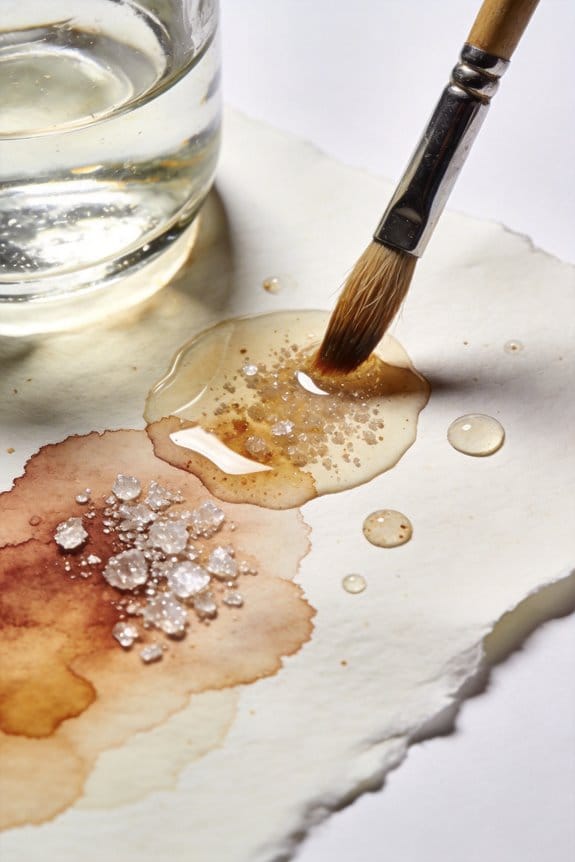 water enhances watercolor granulation