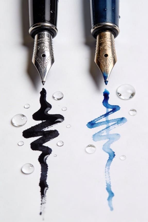 waterproof versus water soluble inks